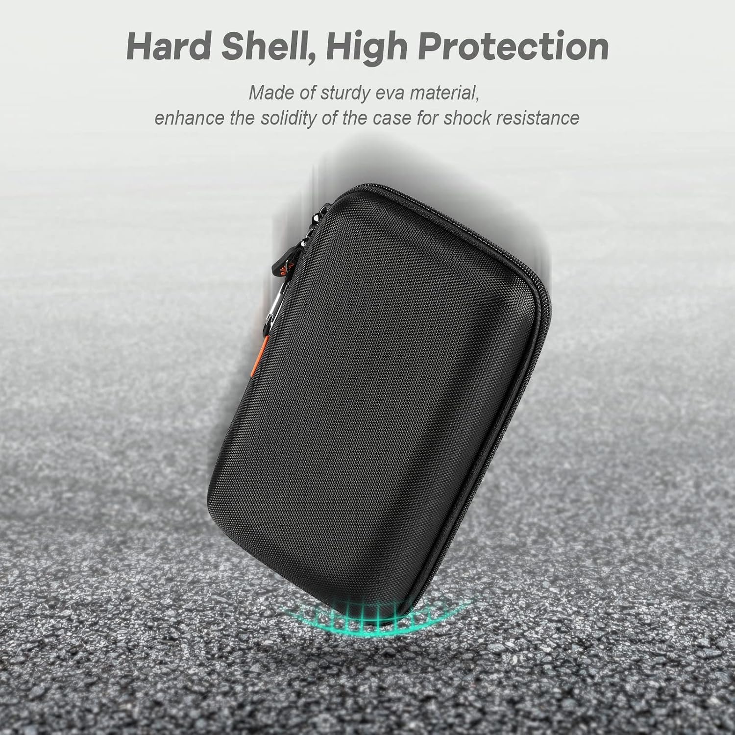 Shockproof Hard Shell Carrying Case for GPS, External Hard Drive | Power Bank, Charger, Cable, Heart Monitor, Cell Phone, Electronic Accessories - Larger Capacity Storage Pouch Travel Bag - Image 6