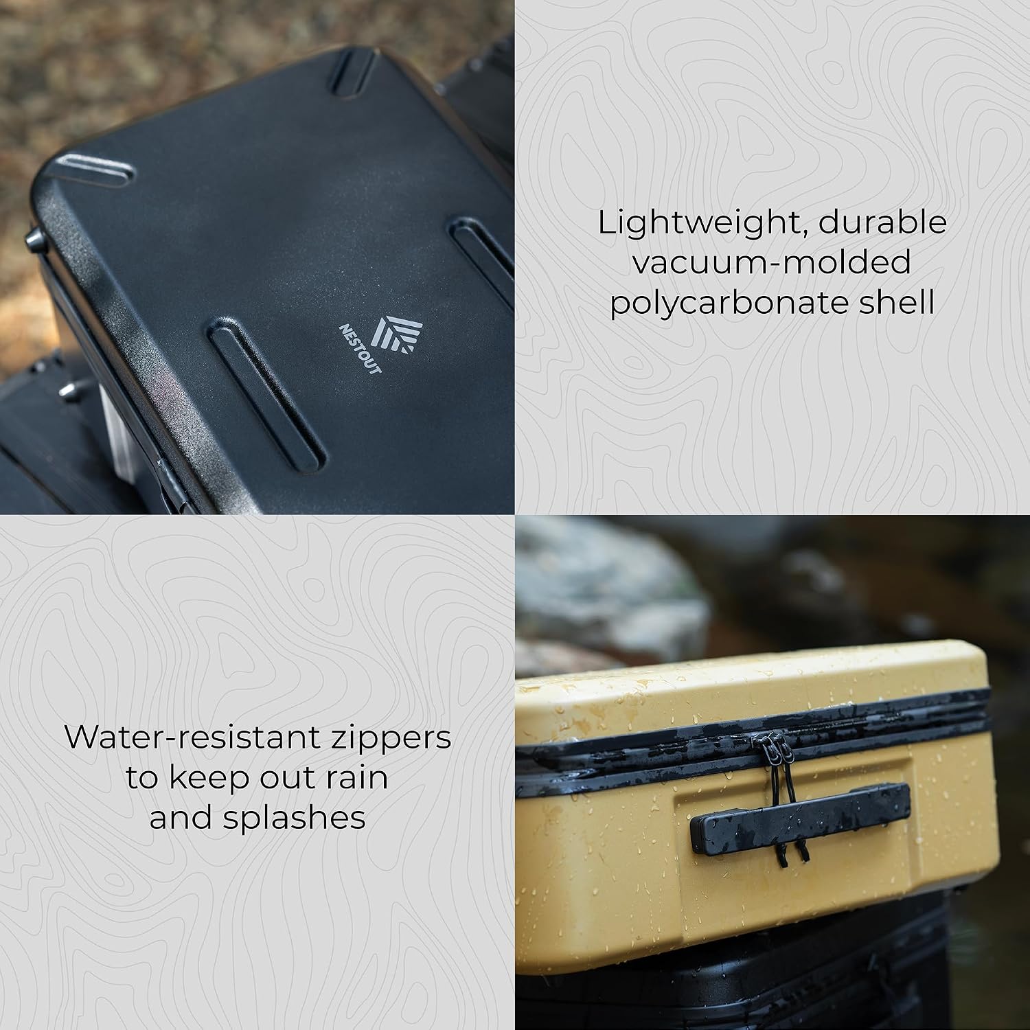 ELECOM NESTOUT Gear Storage Case, Lightweight Hard Shell Organizer, Water-Resistant, Stackable Organizer with Padded Dividers, Fits Cameras & Accessories Travel Outdoor Tech Accessories - Image 6