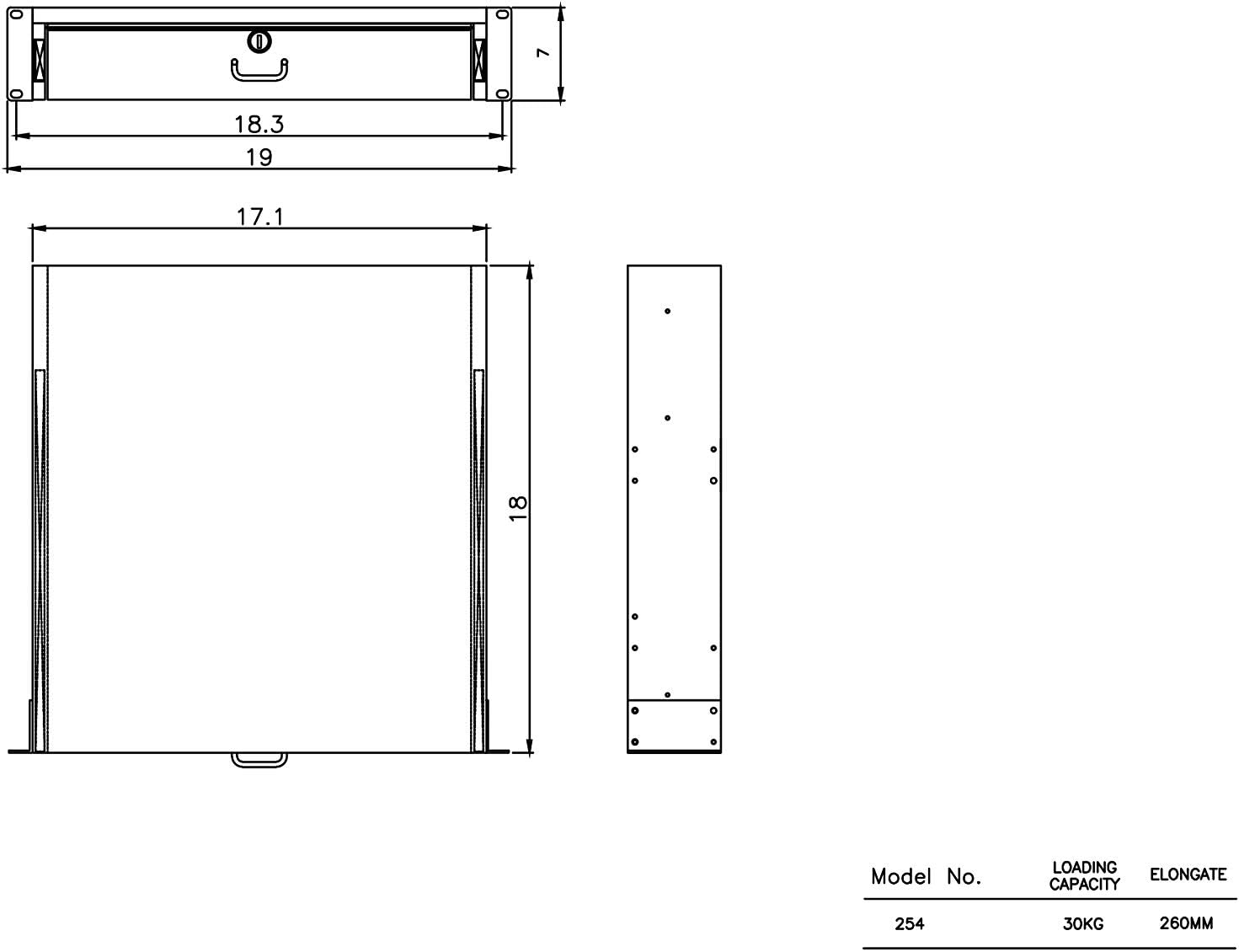 Drawer Server Cabinet Case 19 Inch Locking Rack Mount DJ Lockable Deep Drawer with Key (4U) - Image 5
